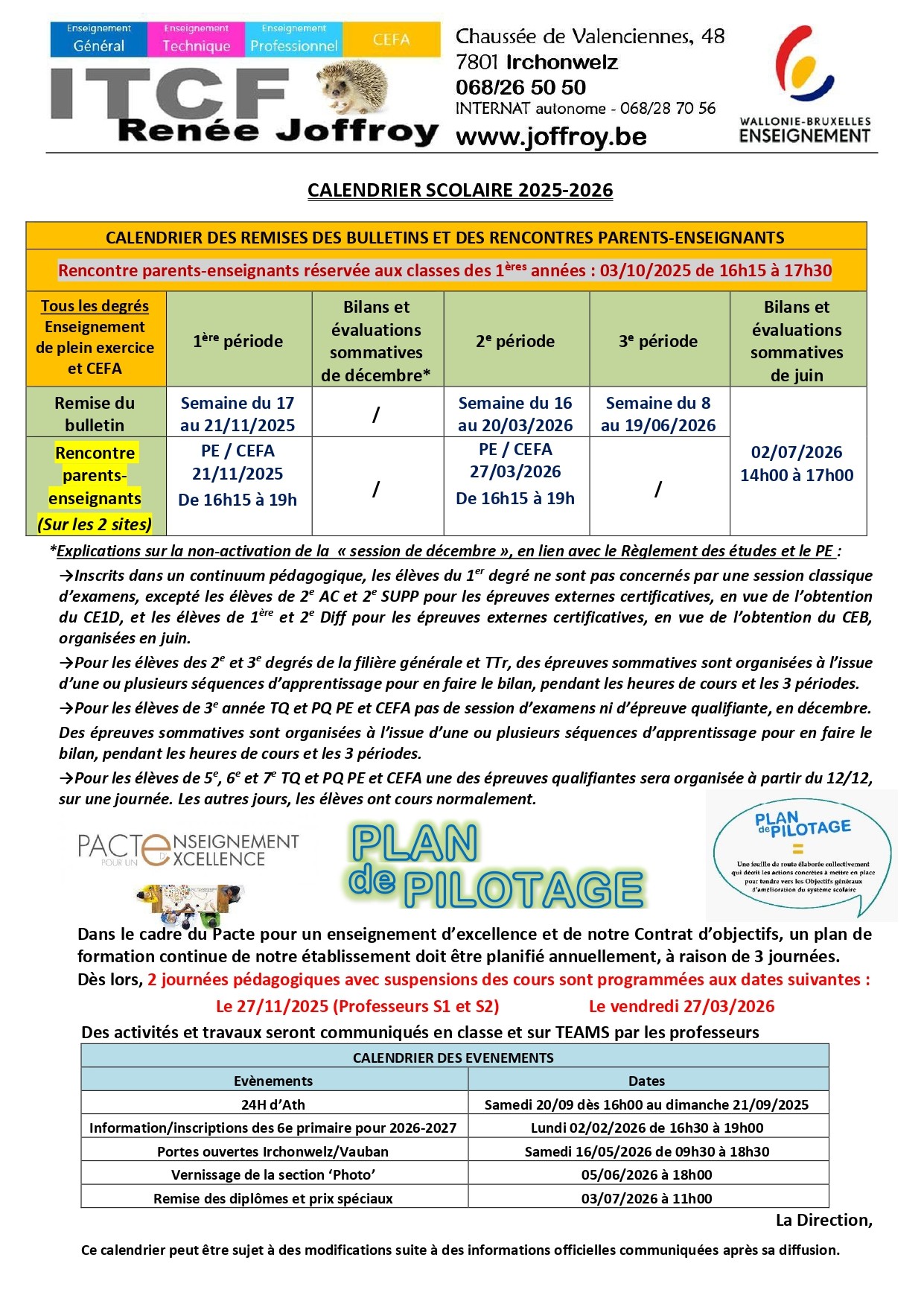 calendrier